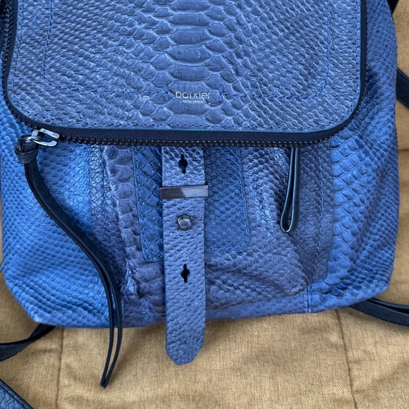 Botkier genuine 100% snakeskin leather backpack blue
